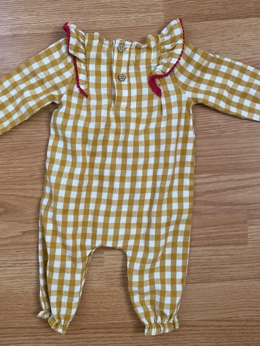 Mud Pie Yellow and White Gingham Baby Dress
